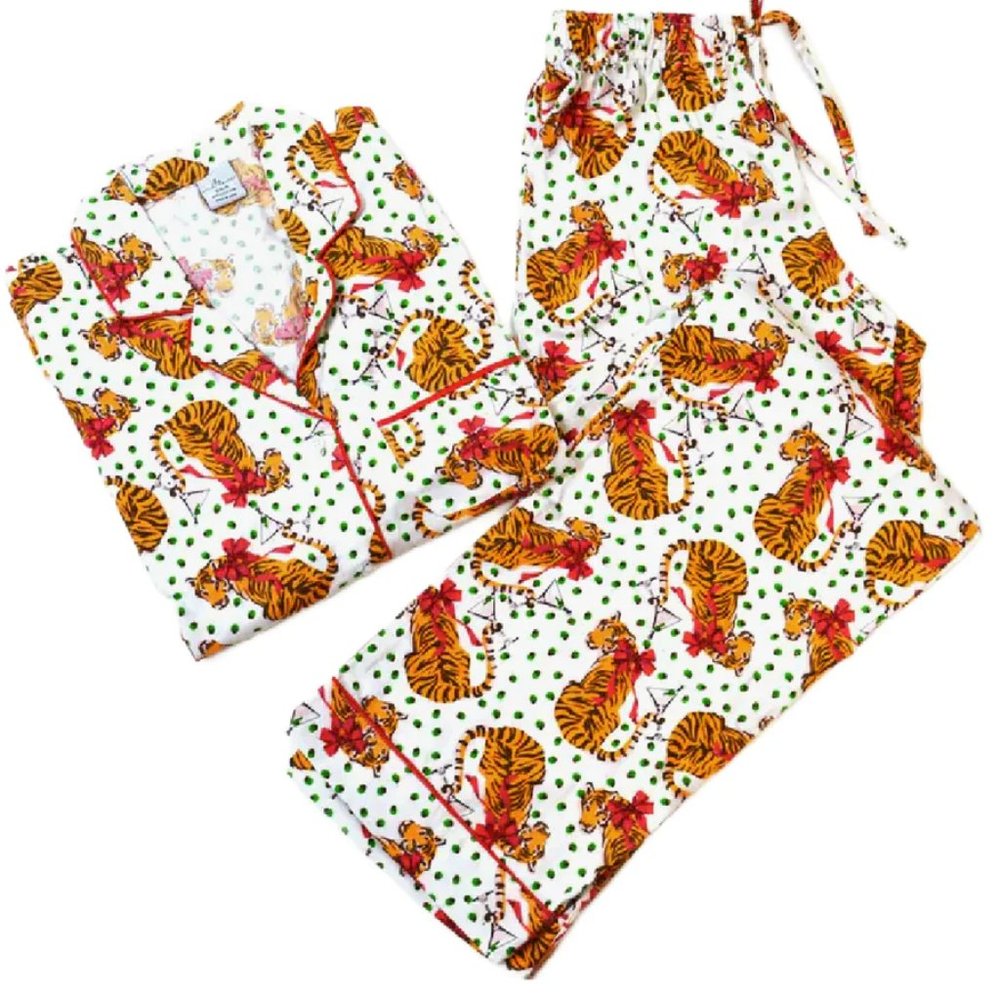 NWT Large 8 Oak Lane Flannel Pajama Tigers